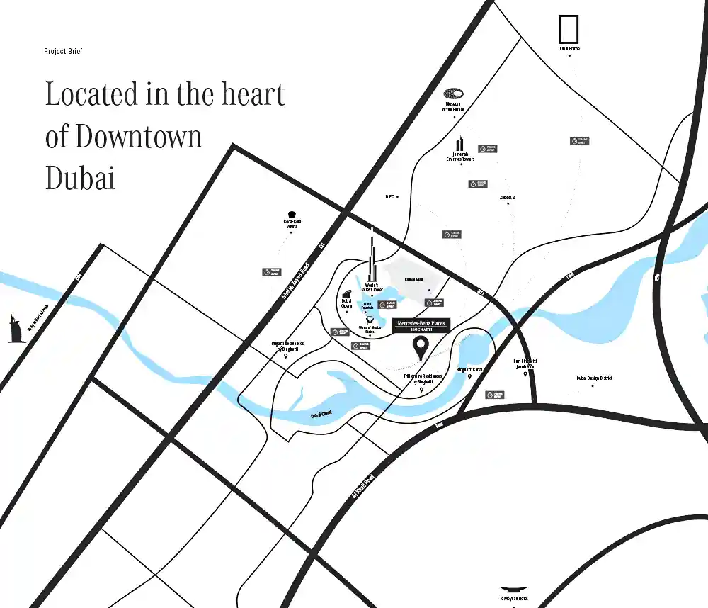 Mercedes-Benz Places | Binghatti City Location